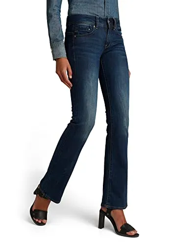 G-STAR RAW Damen Midge Bootcut Jeans - Jeans mit Mid Waist und Bootcut-Schnitt, perfekt für einen stylischen Look mit optimalem Tragekomfort.