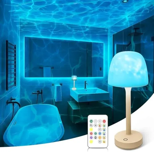 BomKra Wasserwellen Lampe – LED Ocean Sternenhimmel Projektor mit 16 RGB Farben
