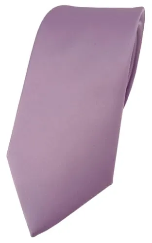 TigerTie Herren Krawatte – Klassische 7,5 cm Krawatte in flieder einfarbigem Design, ideal für Geschäftstermine, festliche Anlässe und die Freizeit