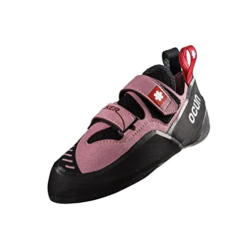 Ocun Striker QC - Kletterschuhe 36 EU schwarz/rosa - Bequemer Einsteiger-Kletterschuh mit Klettverschluss, vegan und leicht asymmetrisch, ideal für Indoorklettern. Jetzt entdecken!