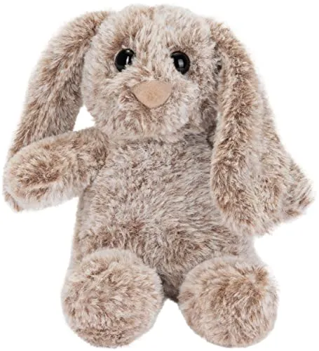 BRUBAKER Hase Kuscheltier mit Schlappohren - 18 cm Plüschhase für Kinder - Stofftier Kuschelhase - Plüschtier Grau Braun