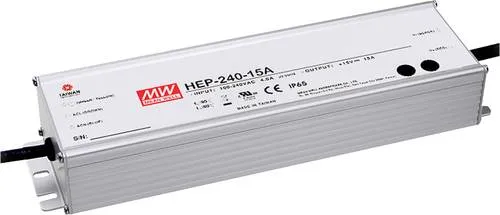 Mean Well HEP-240-48A Industrienetzteil 48V DC 5A 240W - Hochwertiges AC/DC-Industrienetzteil mit IP65-Schutz, ideal für raue Umgebungen. Effizient bei Temperaturen von -55 bis +70°C, perfekt für industrielle Anwendungen.