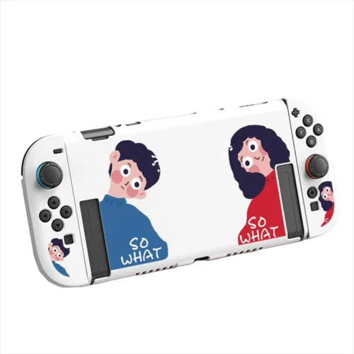 Für Nintendo Switch 2 flexible TPU Schutzhülle mit Sowhat Schriftzug Design