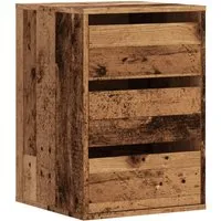 vidaXL Kommode Altholz-Optik 40x41x58 cm - Stilvolle Kommode im zeitlosen Design aus langlebigem Holzwerkstoff. Mit 3 Schubladen bietet sie viel Stauraum und ist leicht zu reinigen. Ideal für Dekoartikel auf der Oberplatte.