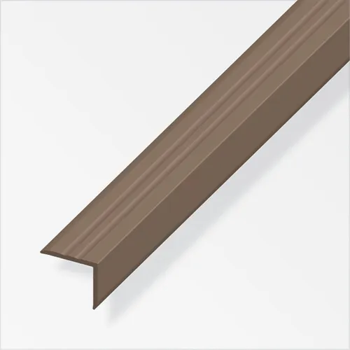 alfer Treppenprofil 1 m, 25 x 21 mm PVC (Kunststoff) glatt braun Treppenprofil