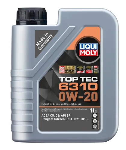 Liqui Moly Top Tec 6310 0W-20 Motoröl 1 Liter Peugeot Citroen PSA B71 2010 C5 C6