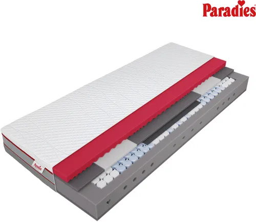 Federkernmatratze PARADIES Perfekta TFK 90x200 cm – Premium Schlafkomfort - Die Paradies Perfekta TFK bietet mit ihrem 7-Zonen-Mikro-Taschenfederkern und MEGACell-Hybridschaum optimalen Schlafkomfort und Langlebigkeit. Ideal für alle Schlafpositionen, sorgt sie für eine perfekte Anpassung und hervorragende Ventilation.