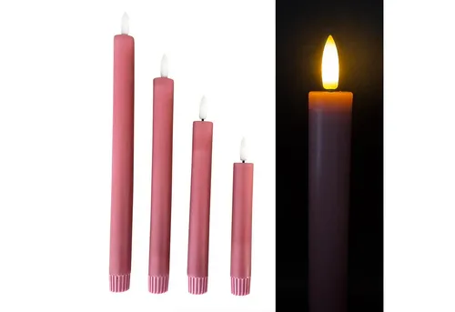 Online-Fuchs LED-Kerze Set in pink von Online Fuchs