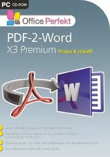 PDF-2-Word X3 Premium - Office-Anwendung zur einfachen Umwandlung von PDFs in bearbeitbare Word-Dokumente, ideal für effizientes Arbeiten auf Windows Vista.