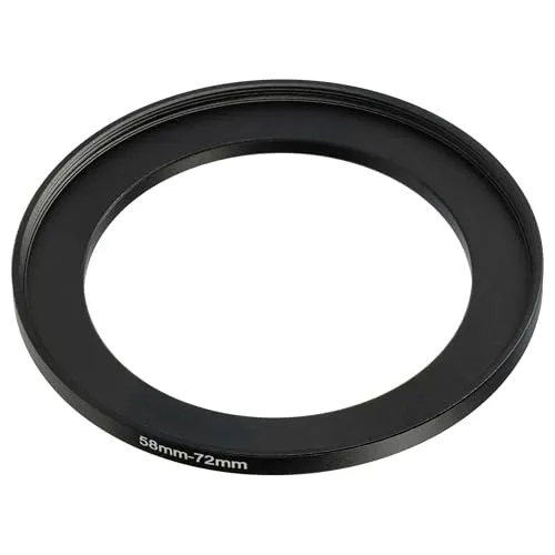 vhbw Step-Up-Ring Adapter von 58 mm auf 72 mm für Kamera Objektiv - Filteradapter, Metall, Schwarz