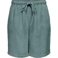 ONLY Female Shorts ONLSIESTA - Locker geschnittene Shorts - Bequeme Shorts mit mittlerer Taille, ideal für warme Tage. Hergestellt aus 80% Viskose und 20% Leinen für angenehmen Tragekomfort.