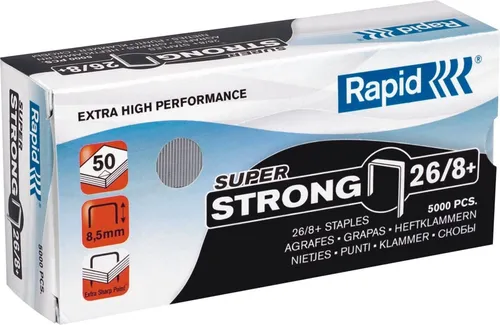 Rapid Heftklammer Heftklammern 26/8+ verzinkt Super Strong VE=5000 Stück