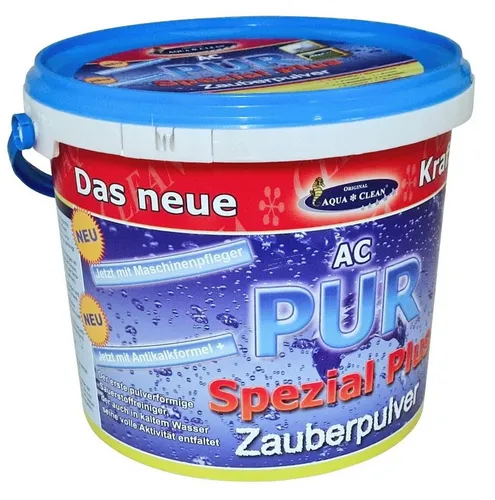 AQUA CLEAN PUR Spezial Plus Zauberpulver 5kg - Fleckenbehandlung für alle Temperaturen, entfernt mühelos biologische Flecken mit der Kraft von reinem Sauerstoff und schont Waschmaschine und Umwelt.