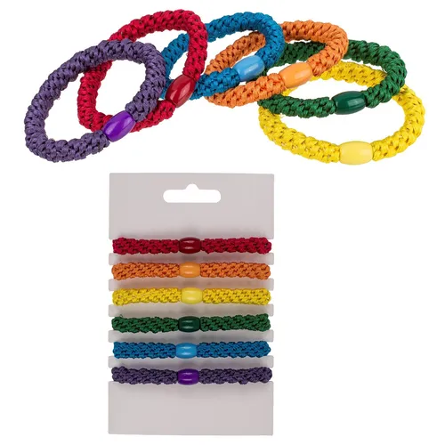 Haarband Haargummi & Armband Freundschaftsarmband »Rainbow« 6er Set Geschenkidee