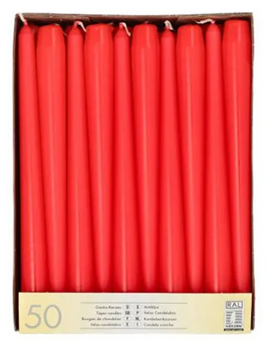 PAPSTAR Leuchterkerzen 22 mm rot in rot von PAPSTAR