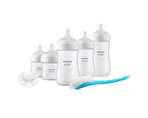 Philips Avent Startersets SCD838/12 Natural Response Advanced - Babyflaschen-Set für naturnahes Trinken, ideal zur Kombination von Stillen und Flaschenernährung. Mit brustähnlichem Sauger für weniger Koliken und tropfsicherem Design.