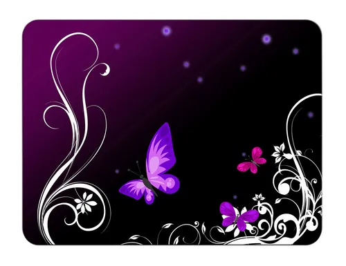 Mauspad 24 x 20 cm Mousepad Gaming / Office Silent Monsters lila Schmetterling