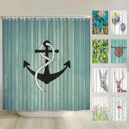 arteneur® Anti-Schimmel Duschvorhang 180x200 - Duschvorhang aus 100% recyceltem Polyester, wasserdicht, blickdicht und mit antibakterieller Beschichtung für hygienische Sauberkeit. Inklusive 12 Ringen und E-Book mit Reinigungs-Tipps.