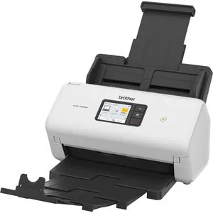 Brother ADS-4500W - Duplex Dokumenten-Scanner, 35 Seiten/Min, ideal für effizientes Scannen im Büro, LAN und WLAN-fähig