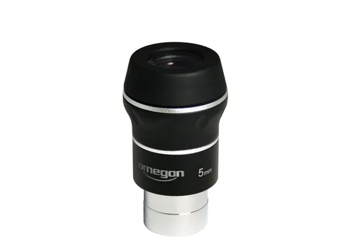 Omegon Teleskop Omegon Flatfield ED Okular 5mm 1,25'' - Weitwinkel - Teleskope - Hochwertiges 5mm ED Flatfield Okular mit 60° Gesichtsfeld für unverzerrte Bilder und hohen Kontrast, ideal für Planeten- und Deep-Sky-Beobachtungen.