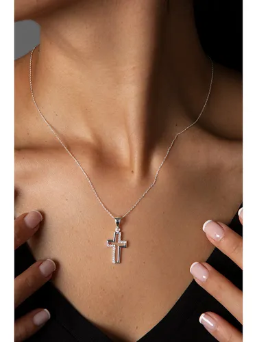 Heliophilia Silber-Halskette mit Anhänger - (L)45 cm, Silber-, Damen