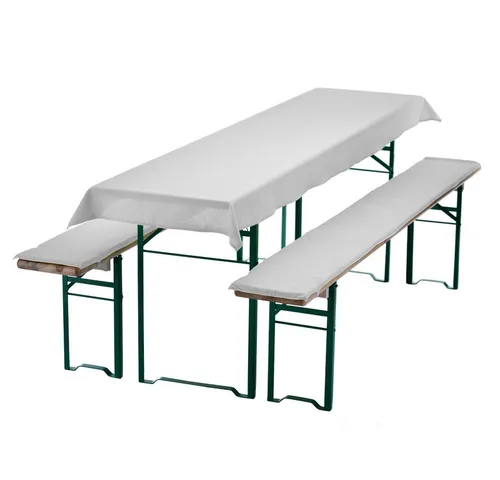 NYVI Bierbankauflagen Set NYVIGala 240x70 cm Weiß in weiß von NYVI