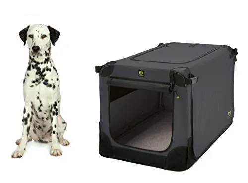 Maelson Soft Kennel Faltbare Hundebox - anthrazit, L 92 - Hundeboxen aus robustem Stahlrahmen, leicht transportierbar und einfach aufzubauen. Mit wasserdichter Nylonabdeckung und Sicherheitsgurten für höchsten Komfort und Sicherheit.