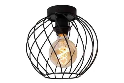 LUCIDE DANZA Deckenleuchte - Ø 25 cm - Schwarz - Elegante Deckenleuchte aus Metall, geeignet für LED-Lichtquellen und einfach dimmbar für stimmungsvolles Licht.