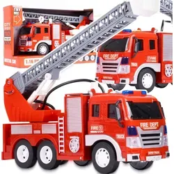 Malplay Feuerwehrauto mit motorisierter Schiebleiter