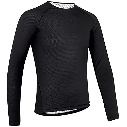GripGrab Ride Thermal LS Base Layer Funktionsshirt - Schwarz - Größe L - Funktionsunterwäsche mit thermoregulierenden Eigenschaften, ideal für kalte Tage beim Radfahren.