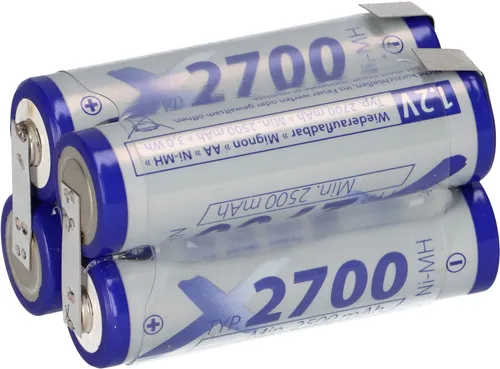 Akkupack 4,8V 2700mAh F2x2 Zelle AA LF Z-Form
