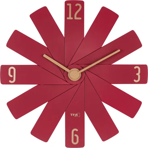 TFA Wanduhr 60.3020.05 Clock In The Box in rot von TFA Dostmann