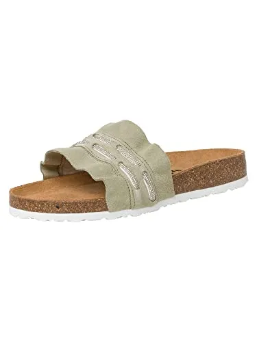 Tamaris Damen Pantoletten, Frauen Slipper,Freizeitschuhe,Schlupfschuhe,schluepfschuhe,Slipper,Slides,Slip-ons,Mules,Pistacchio,41 EU