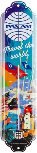 Nostalgic-Art - Garten Metall-Thermometer Innen Aussen Analog - Pan Am