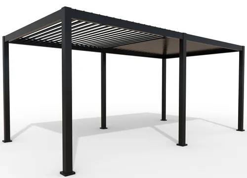 Mirador Pergola Classic 3x6 anthrazit Lamellen Dach Pavillon Garten Überdachung