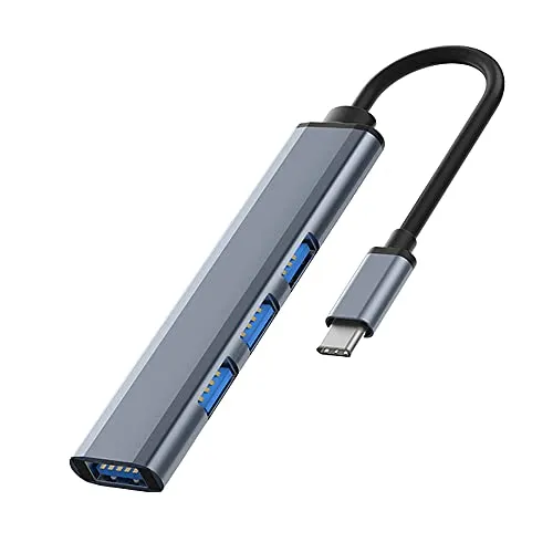 USB Hub 3.0 USB Splitter Port 4 in 1 Mit 1 3.0-Anschluss und 3 2.0-Anschlüssen Kompatibel mit MacBook Pro Windows Laptops und Anderen Geräten mit USB-Anschlüssen
