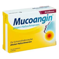 Mucoangin gegen Halsschmerzen Waldbeere Lutschtabletten