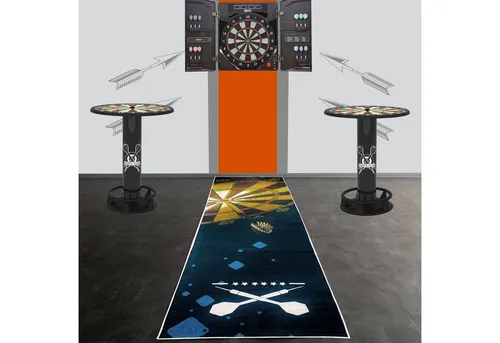 Carpetia Teppich Dartmatte mit abgedruckter Dartscheibe und markierter Abwurflinie, rechteckig, Höhe: 6 mm