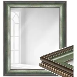 WANDStyle Wandspiegel H235, Grün, Klassisch 90 cm x 70 cm in grün von WANDStyle