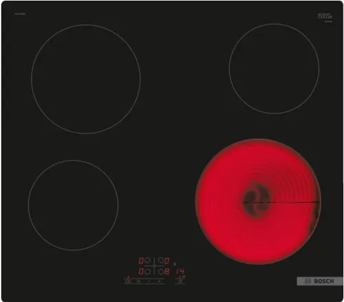 Bosch PKE611BB2E - Glaskeramik Kochfeld 60 cm, rahmenlos mit TouchSelect und Timer, einfache Bedienung und Sicherheitsfunktionen