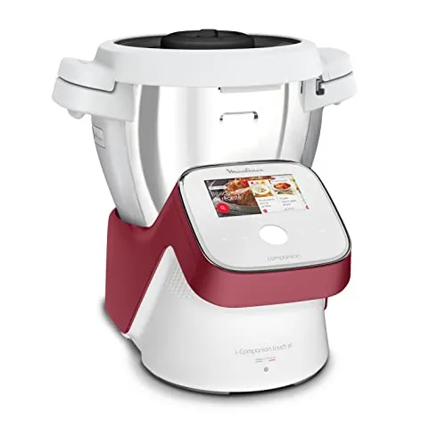Moulinex Multifunktionale Küchenmaschine I-Companion Touch, Leistung 1550 W, Fassungsvermögen 4,5 l, Temperatur von 30 bis 150 °C, 14 automatische Programme und 5 spezielle Zubehörteile, HF9345