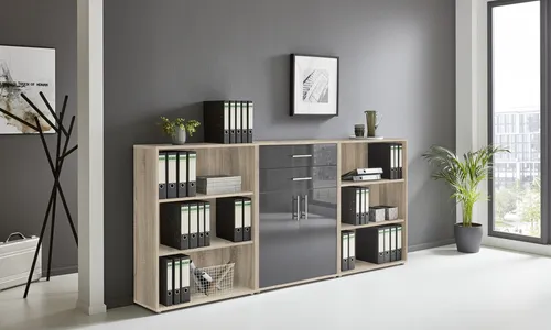 BMG Möbel Aktenschrank Tabor - Office Edition (Set 14) Made in Germany - Moderner Aktenschrank Tabor 14 mit 2 Türen und 2 Schubkästen, praktische Stauraumlösung für Ihr Büro. Verfügbar in verschiedenen Farben, ideal für eine ordentliche und stilvolle Büroorganisation.