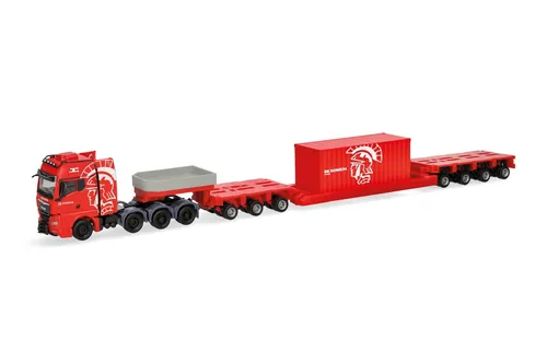 herpa 320764 MAN TGX GX Tieflade-Sattelzug mit 20 ft. Container De Romein Gro...