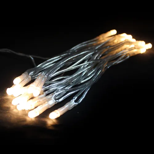 30er LED Lichterkette Weihnachtslichterkette Tannenbaum Warmweiß Transparent