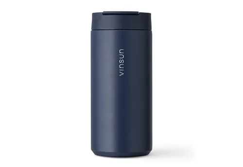 Vinsun Thermobecher Edelstahl Isolierbecher 350ml - Kaffeebecher doppelwandig isoliert, 2-tlg., Edelstahl, BPA frei, auslaufsicher, bruchfest, Kalt- und Heißgetränke