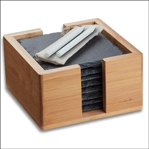 Sir Finley Monkey Schiefer Untersetzer Set in schwarz von Sir Finley Monkey