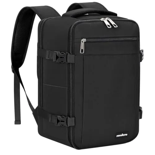 MOCOCITO Handgepäck Rucksack für Ryanair 40x20x25, Untersitz-Kabinentasche, Maximale Größe der Kabinenreisetasche Flugtasche, Gepäck Weekender mit Schultergurt Handtasche Sporttasche-20L(Schwarz)