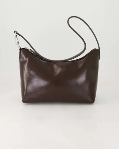 Seidenfelt Delary Schultertasche 20 cm - Braun - Elegante Handtasche mit 20 cm, aus hochwertigem Material gefertigt und perfekt für jeden Anlass.