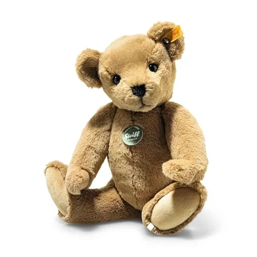Steiff Lio Teddybär 35 cm - Kuscheltier aus recyceltem Plüsch - Stofftiere & Teddybären, umweltfreundlich aus recycelten Materialien, ideal zum Spielen und Kuscheln, waschmaschinenfest für einfache Pflege.