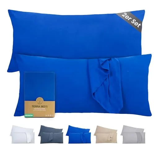 Terra Beds Kissenbezug 40 x 80 (Set mit 2) in blau von Terra Beds